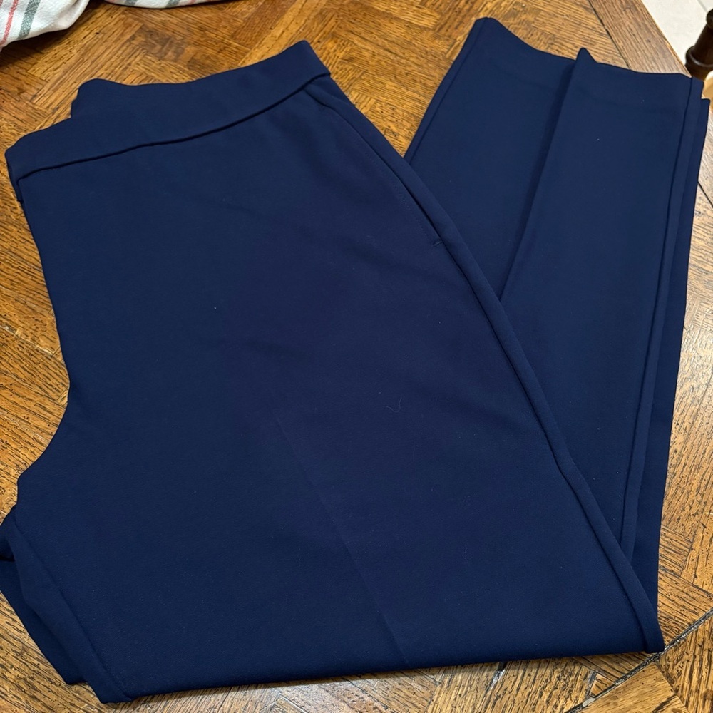 Set of Two Susan Graver Petite Tailored Classic Navy Blue Blazer/Pants Sz L - Picture 4 of 11